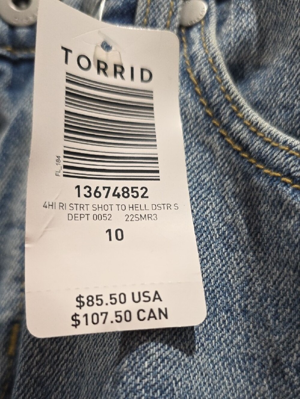 torrid Light Blue Ripped Jeans - Picture 2 of 4